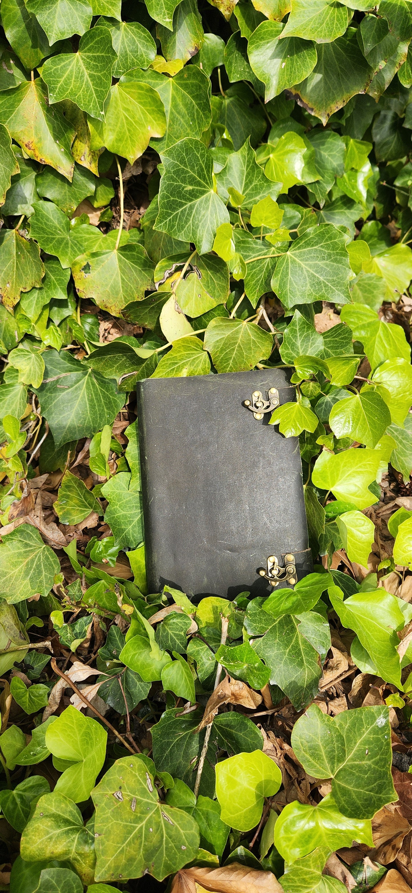 Custom green leather journal & Sketchbook
