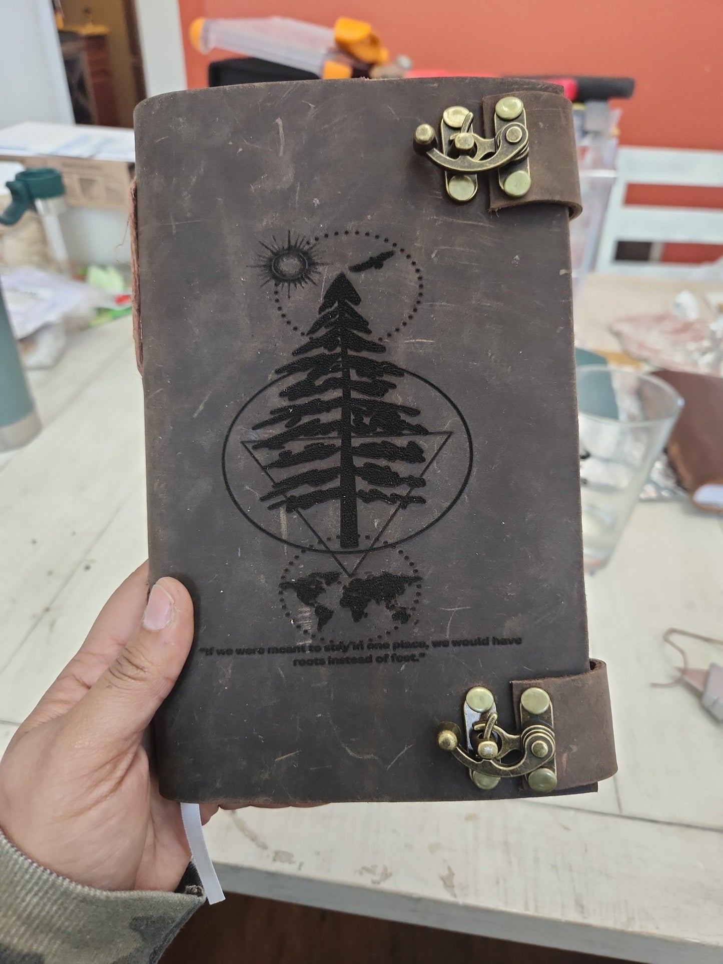 Double latch leather journal & Sketchbook