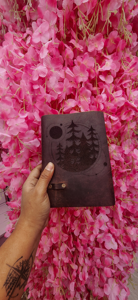Deep in the forest Antique leather journal & Sketchbook