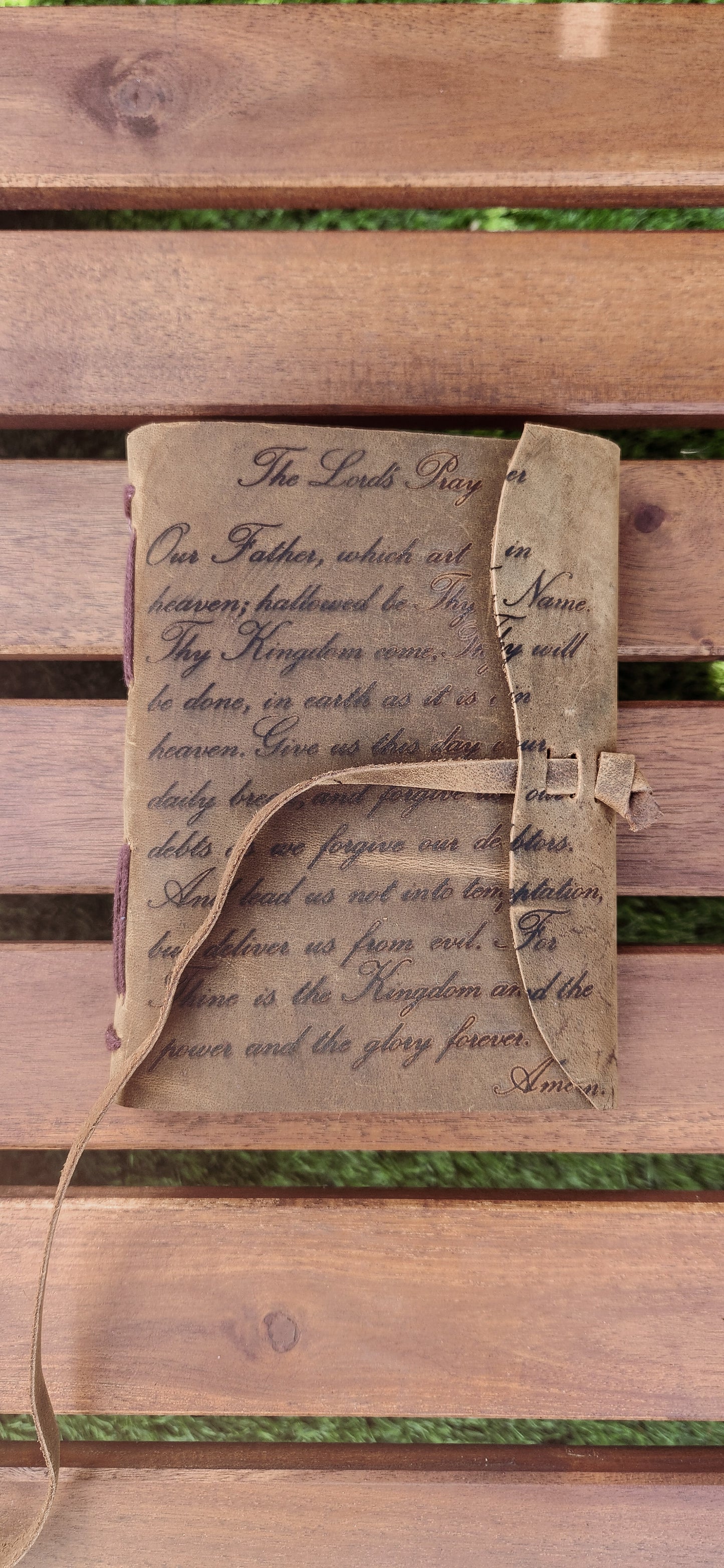 The Lord's Prayer leather Journal