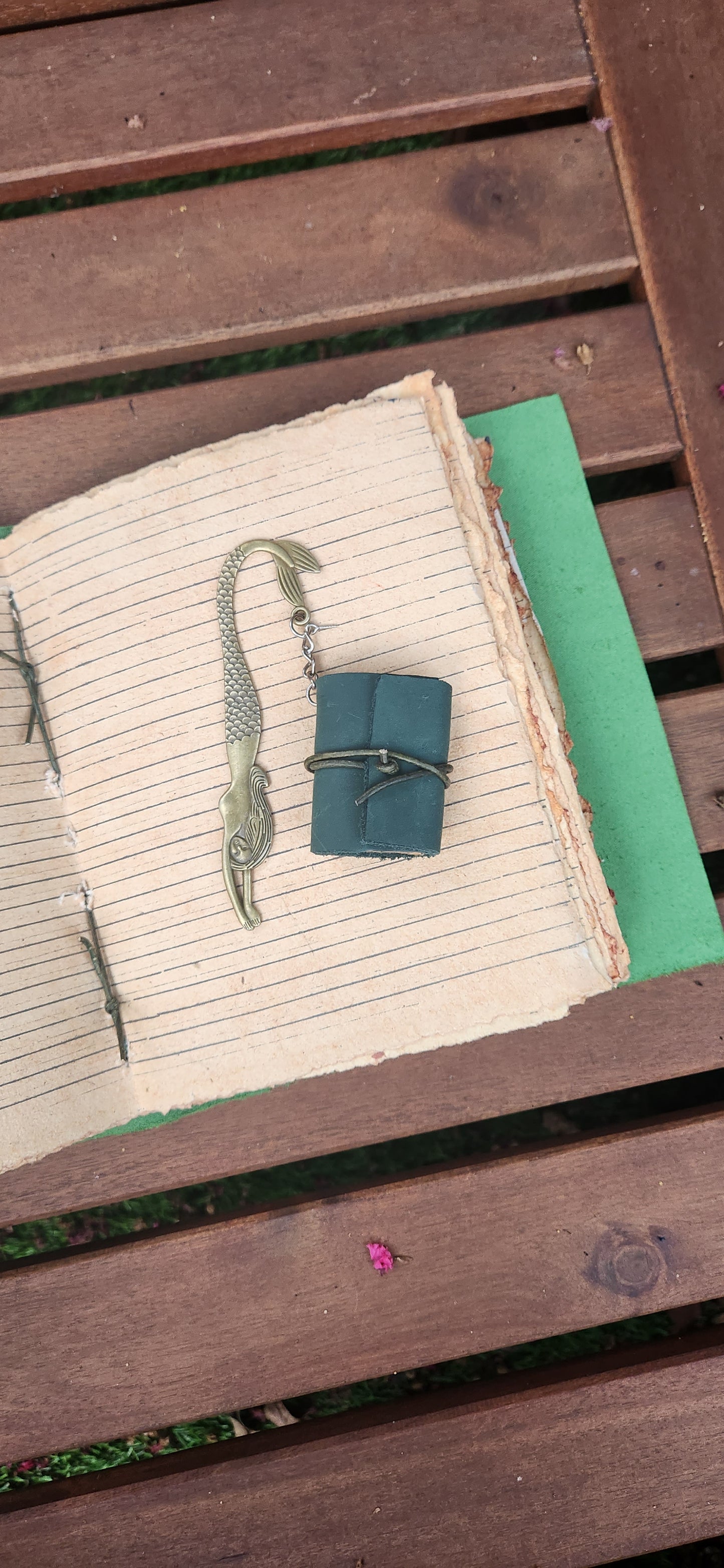 Book of memories Green leather journal