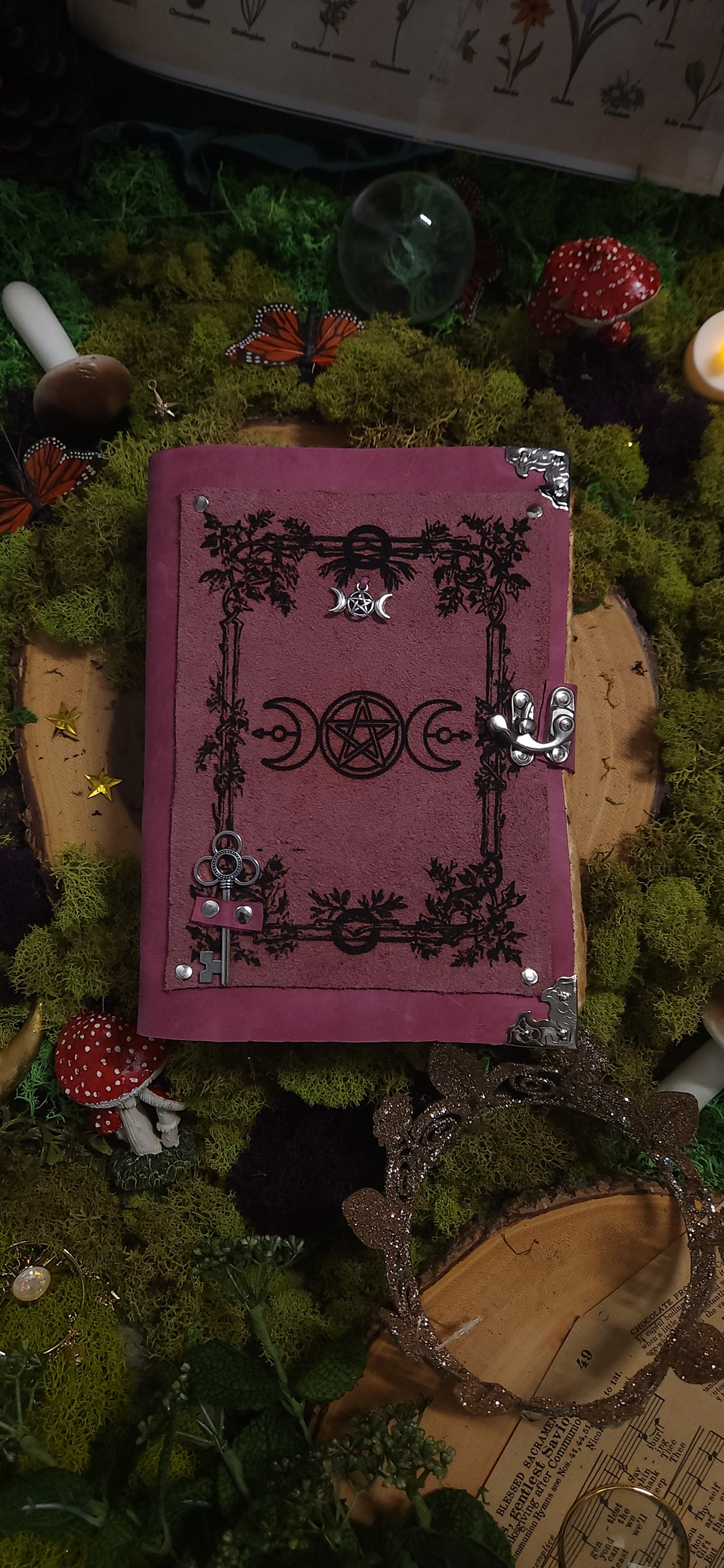 Triple Moon leather journal