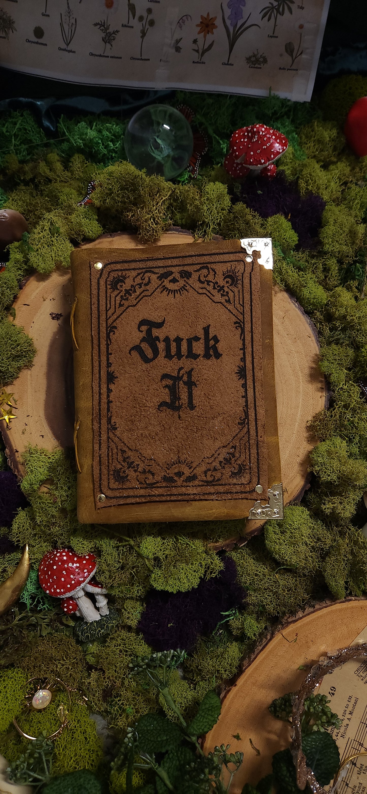 Fuck It leather journal