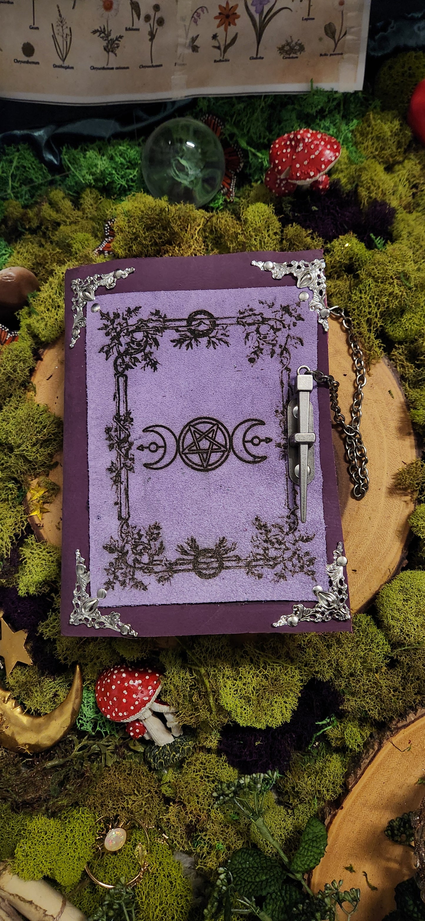 Triple Moon leather journal