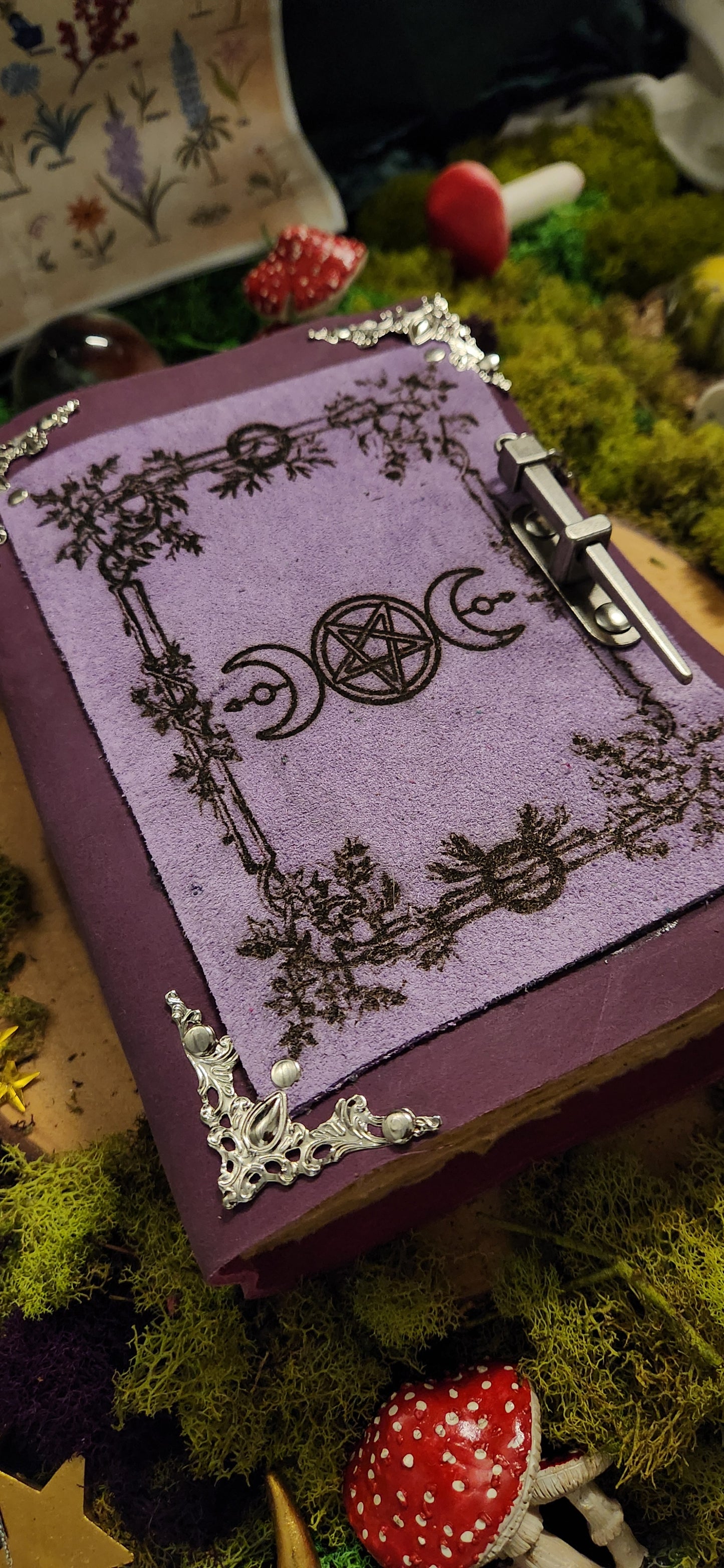 Triple Moon leather journal