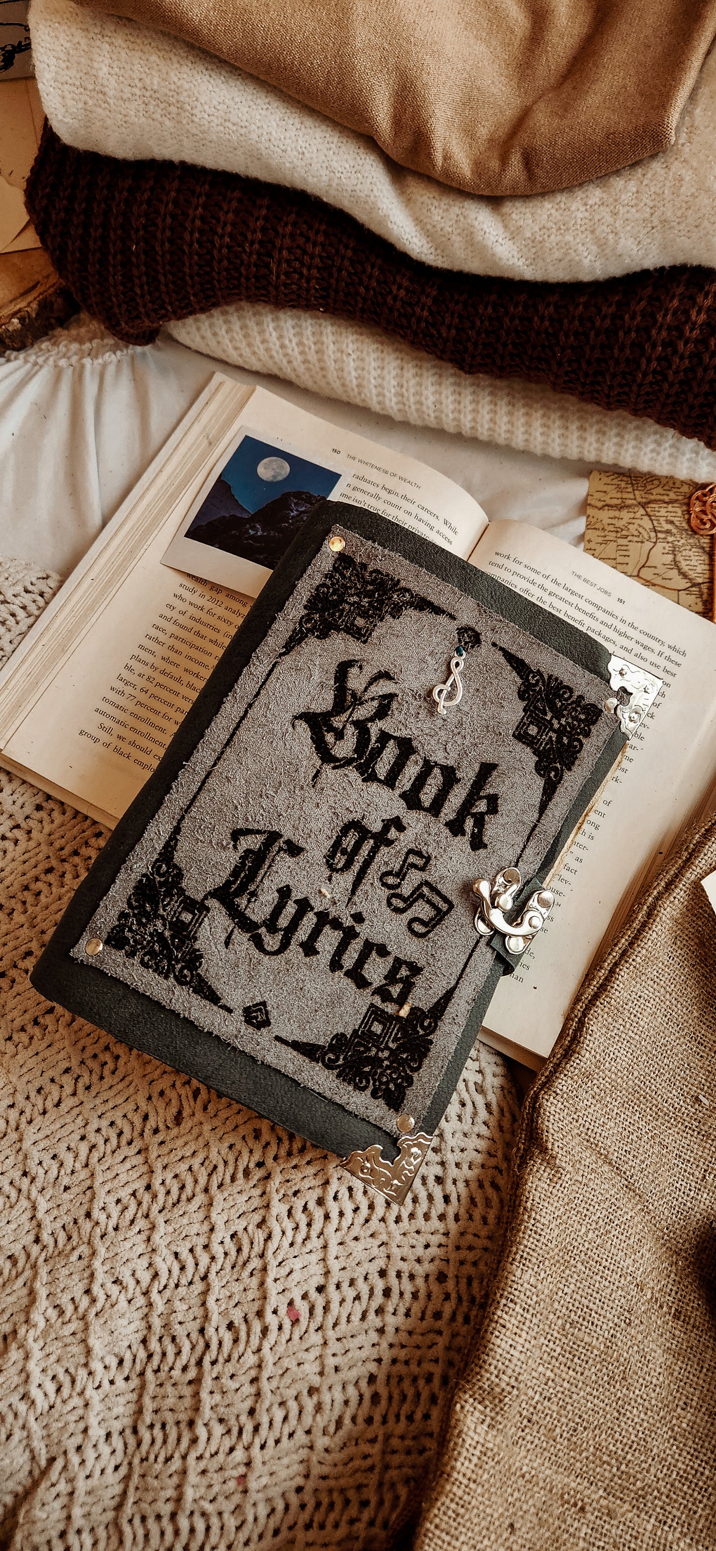 Book of lyrics/music leather journal