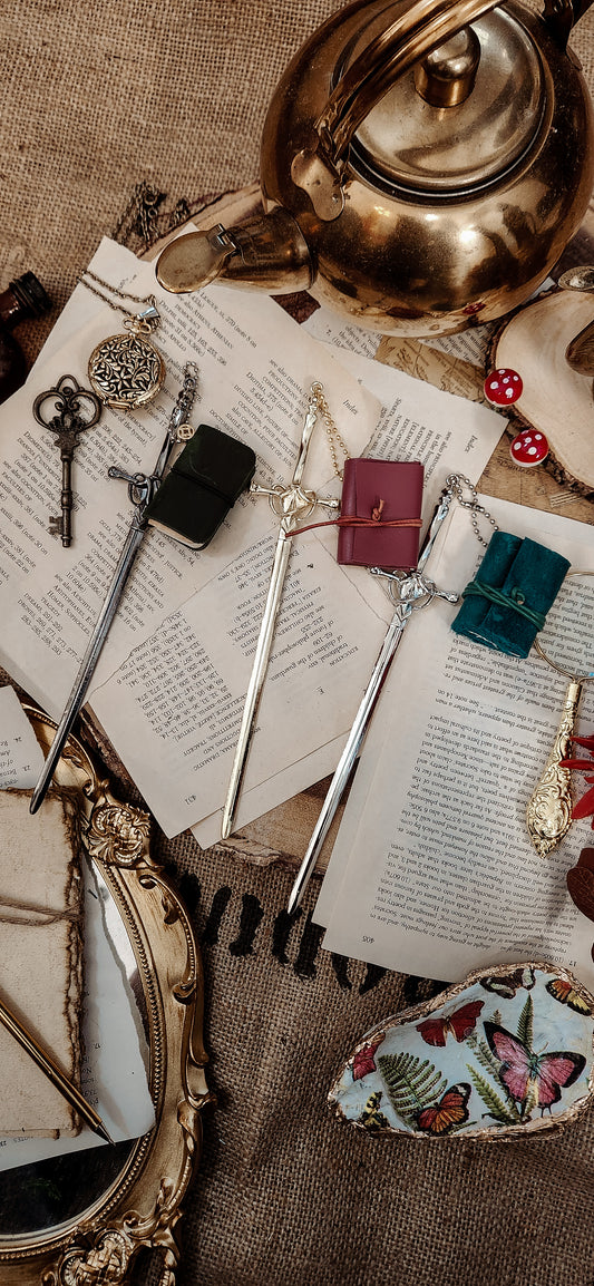 Sword bookmark leather journal