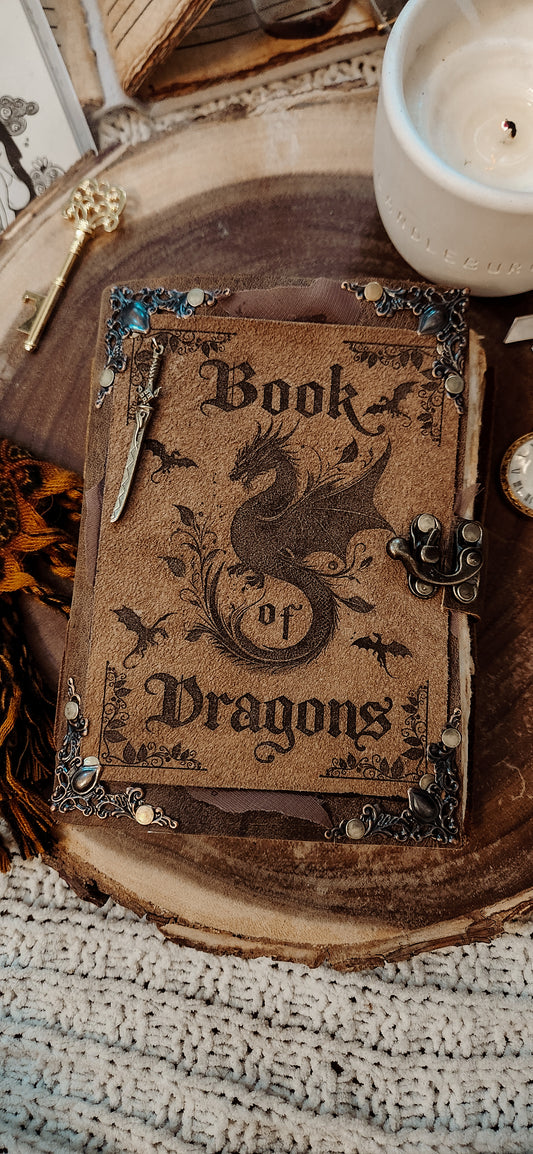 Book of Dragons leather journal