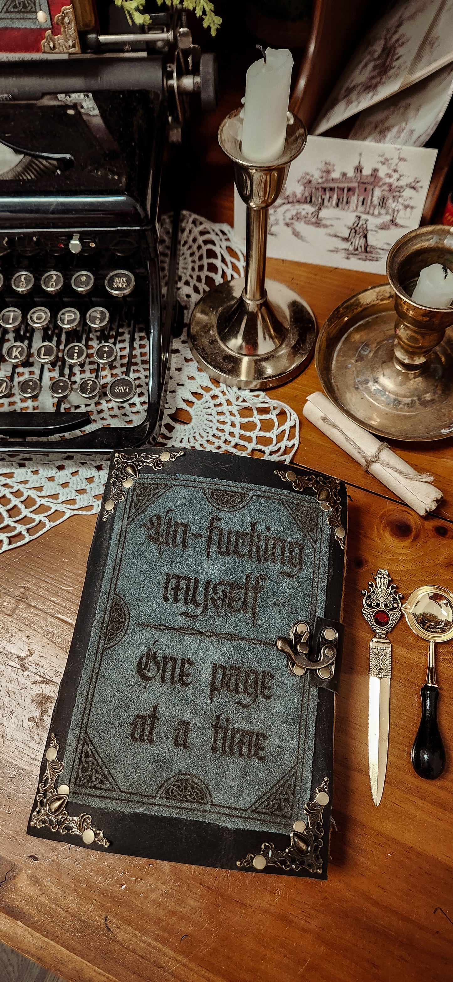 Un-fucking myself leather journal