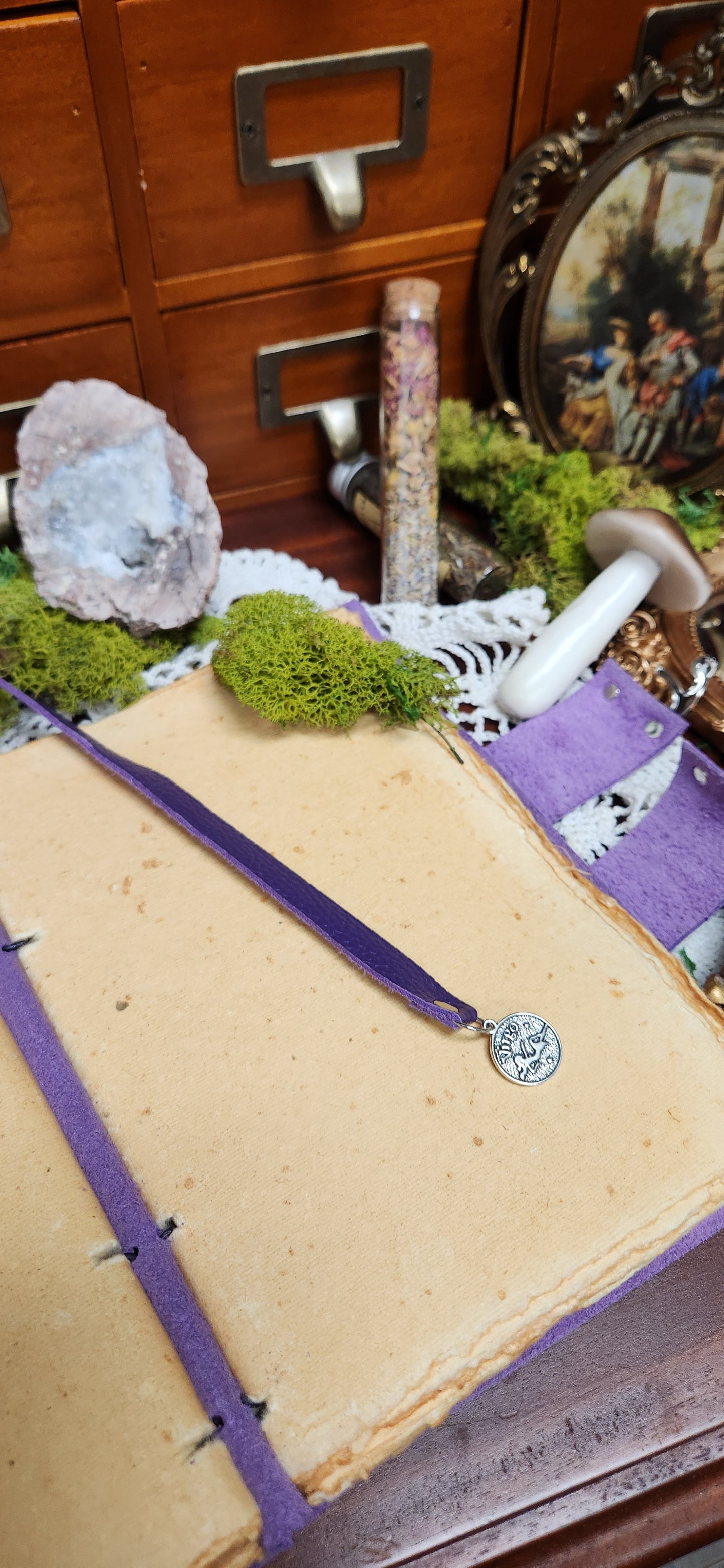 Diary of a zodiac leather journal