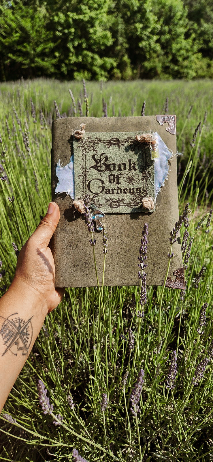 Book of Gardens leather journal