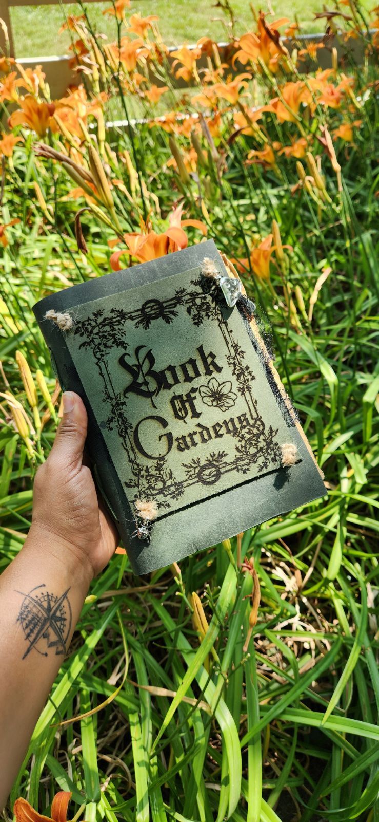 Book of Gardens leather journal