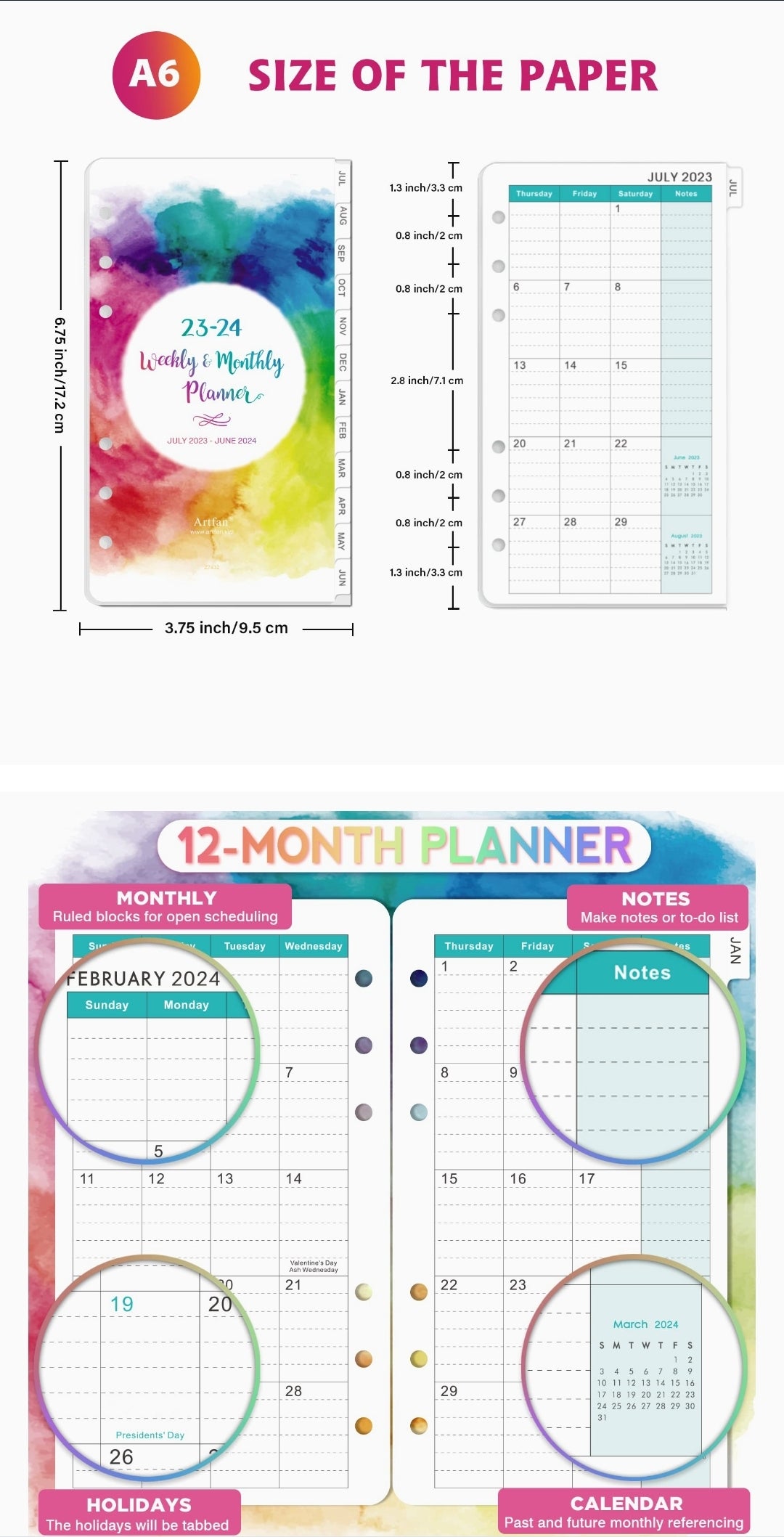 2024 Planner: A6 Book of Plans Refillable