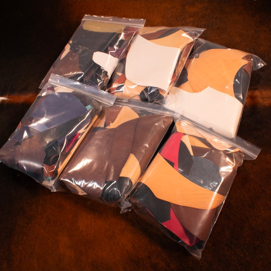 Leather scraps bag