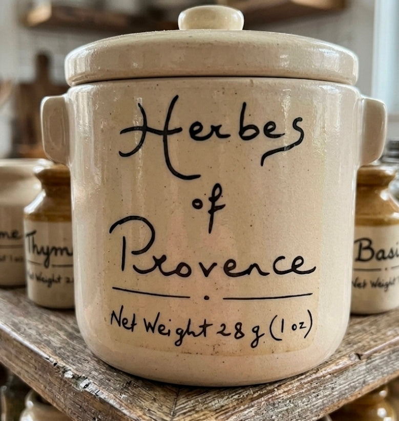Vintage European herb jar