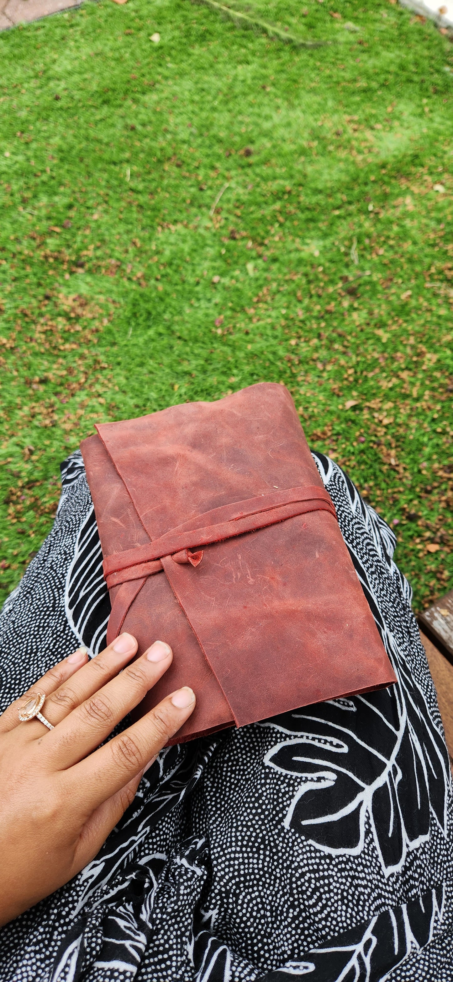 Red Wrapped Leather Journal