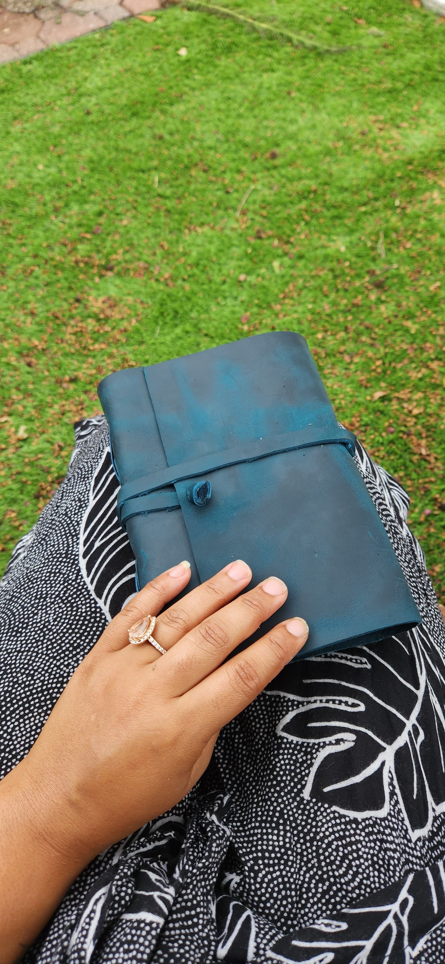 Blue wrapped leather Journal