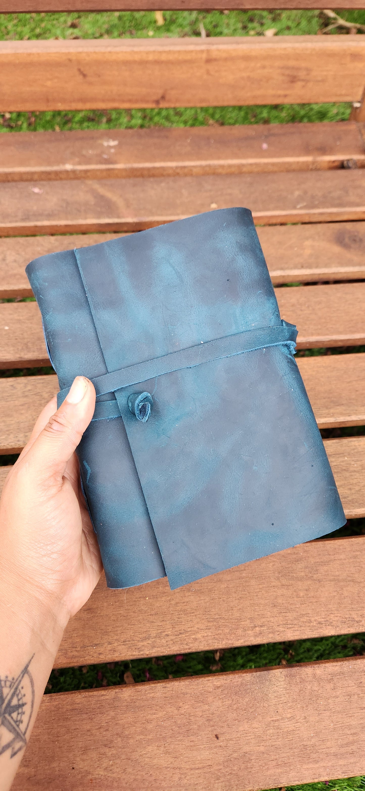 Blue wrapped leather Journal