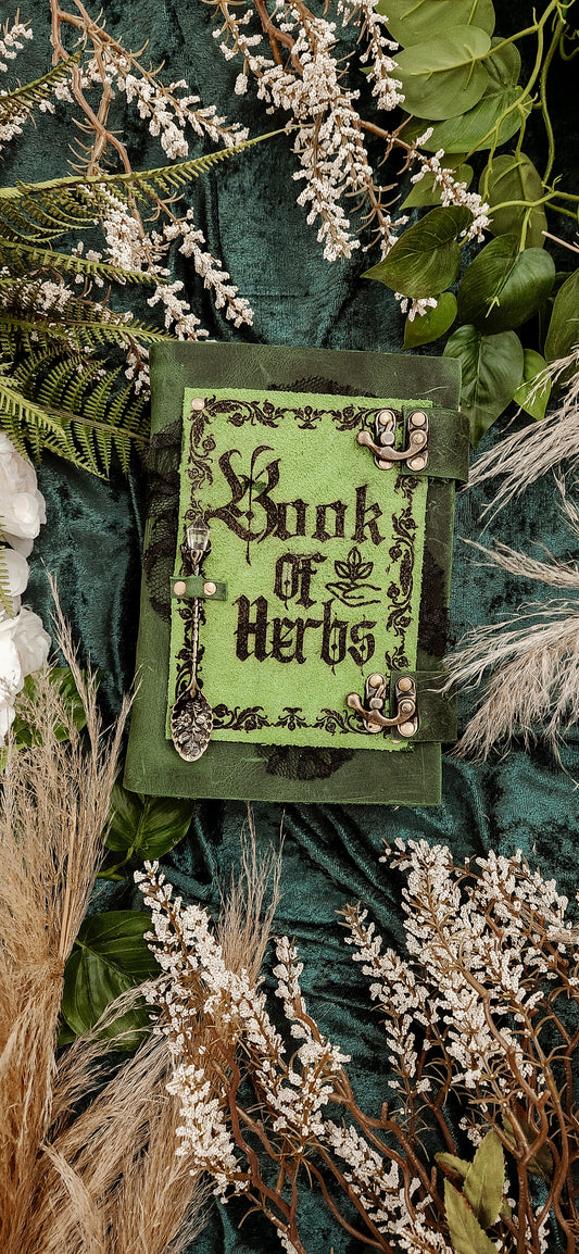 Book of Herbs leather journal & sketchbook