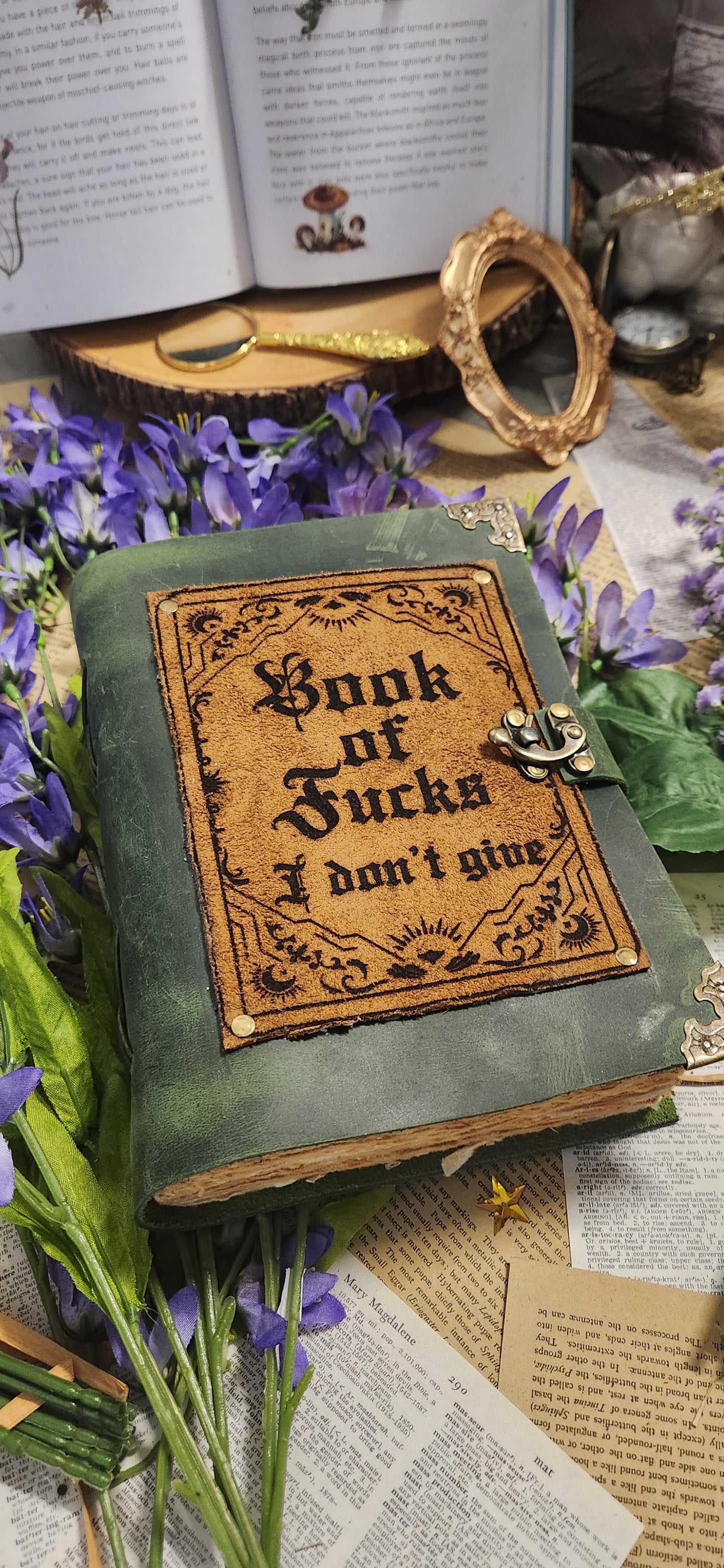 Book of Fucks I don't give leather journal