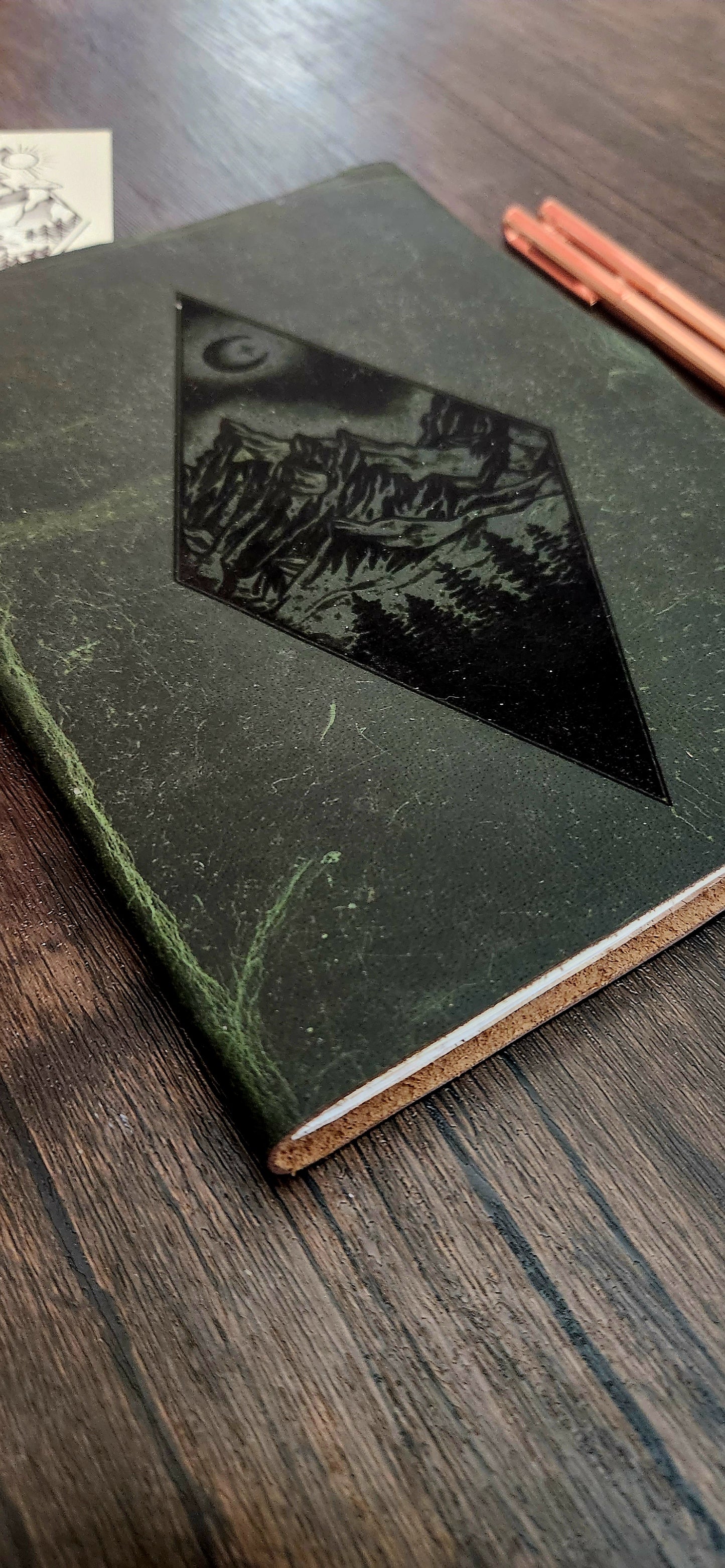 Diamond mountain leather journal