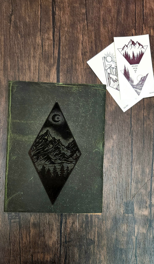 Diamond mountain leather journal