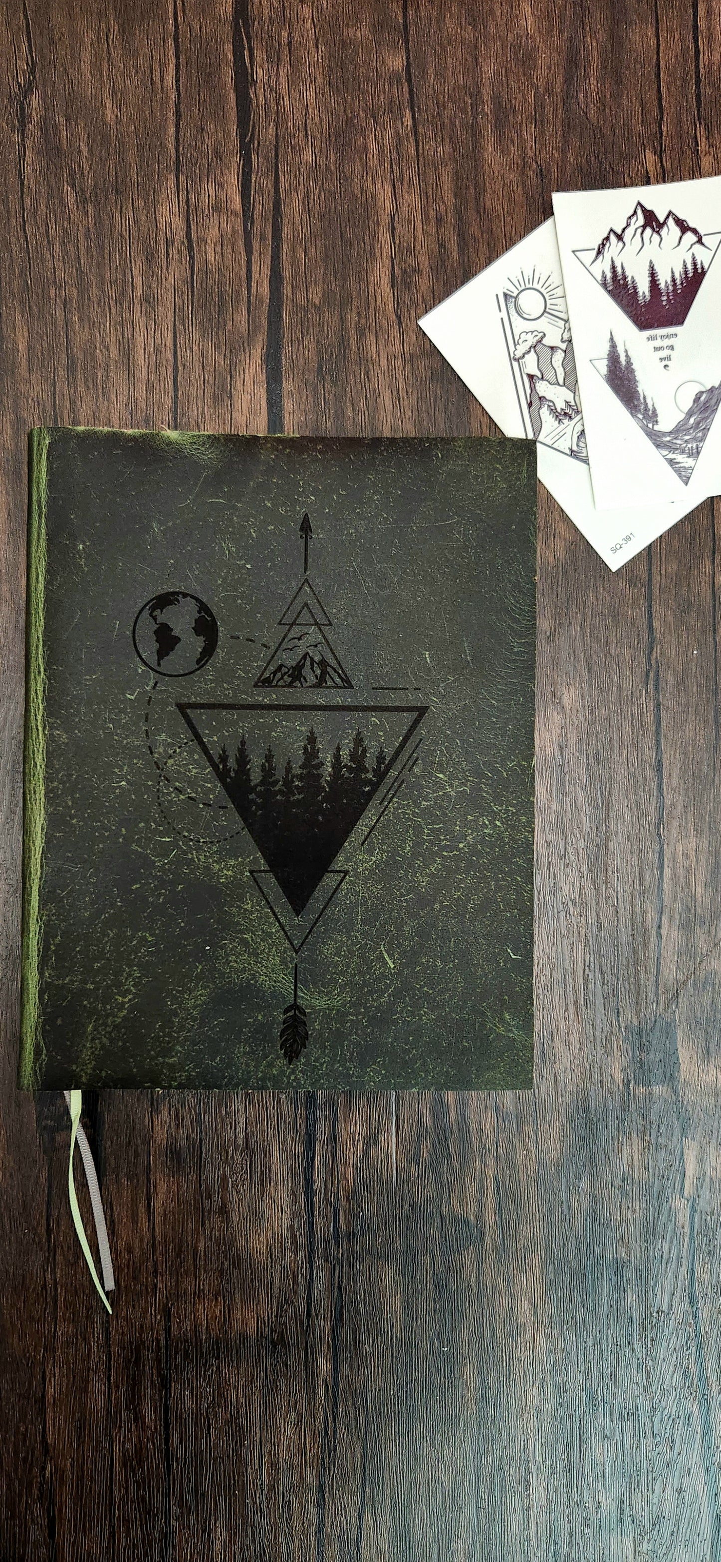 Through the forest leather journal