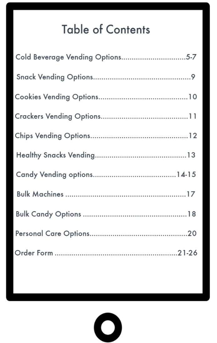 Vending Catalog